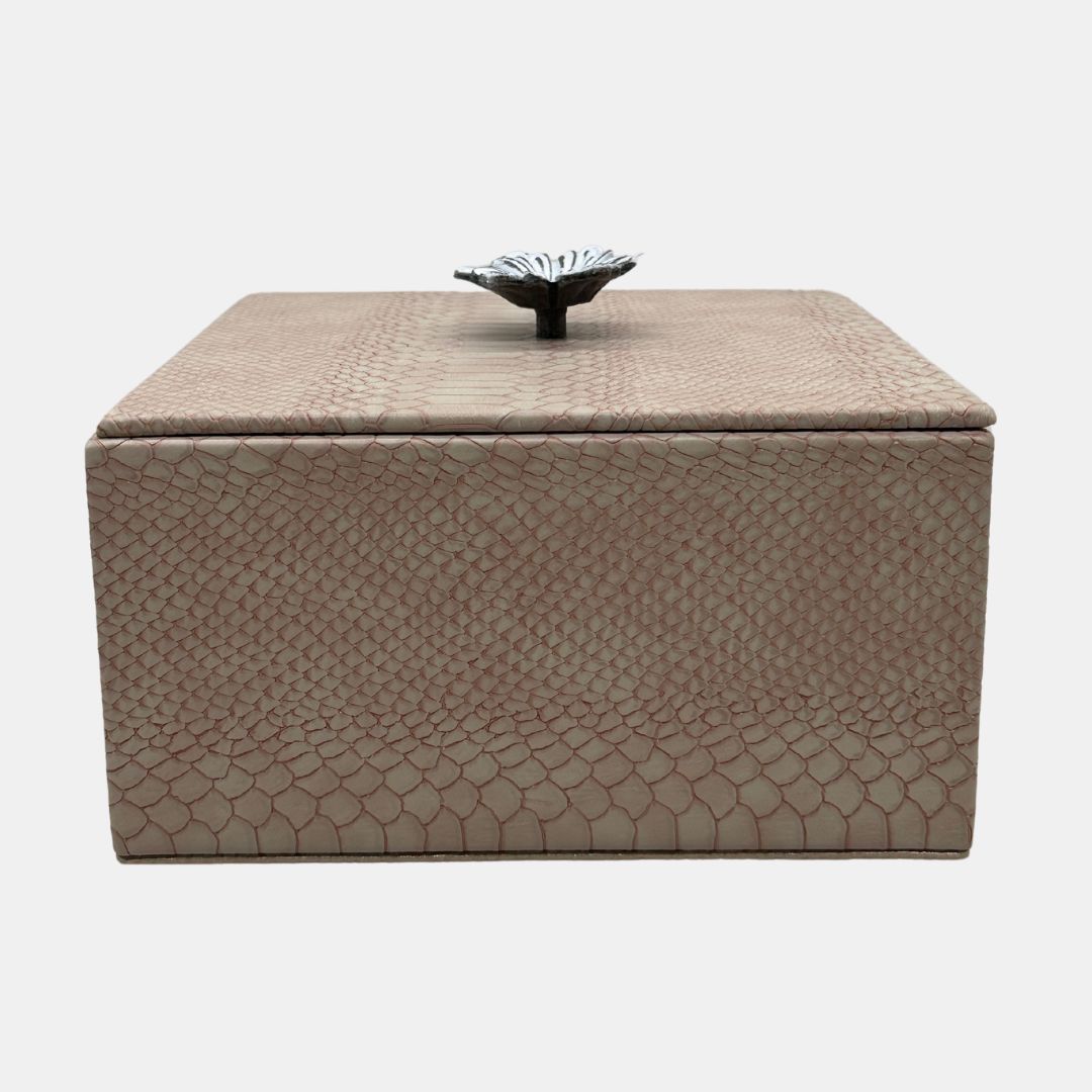 White Flower - Synthetic Leather Box