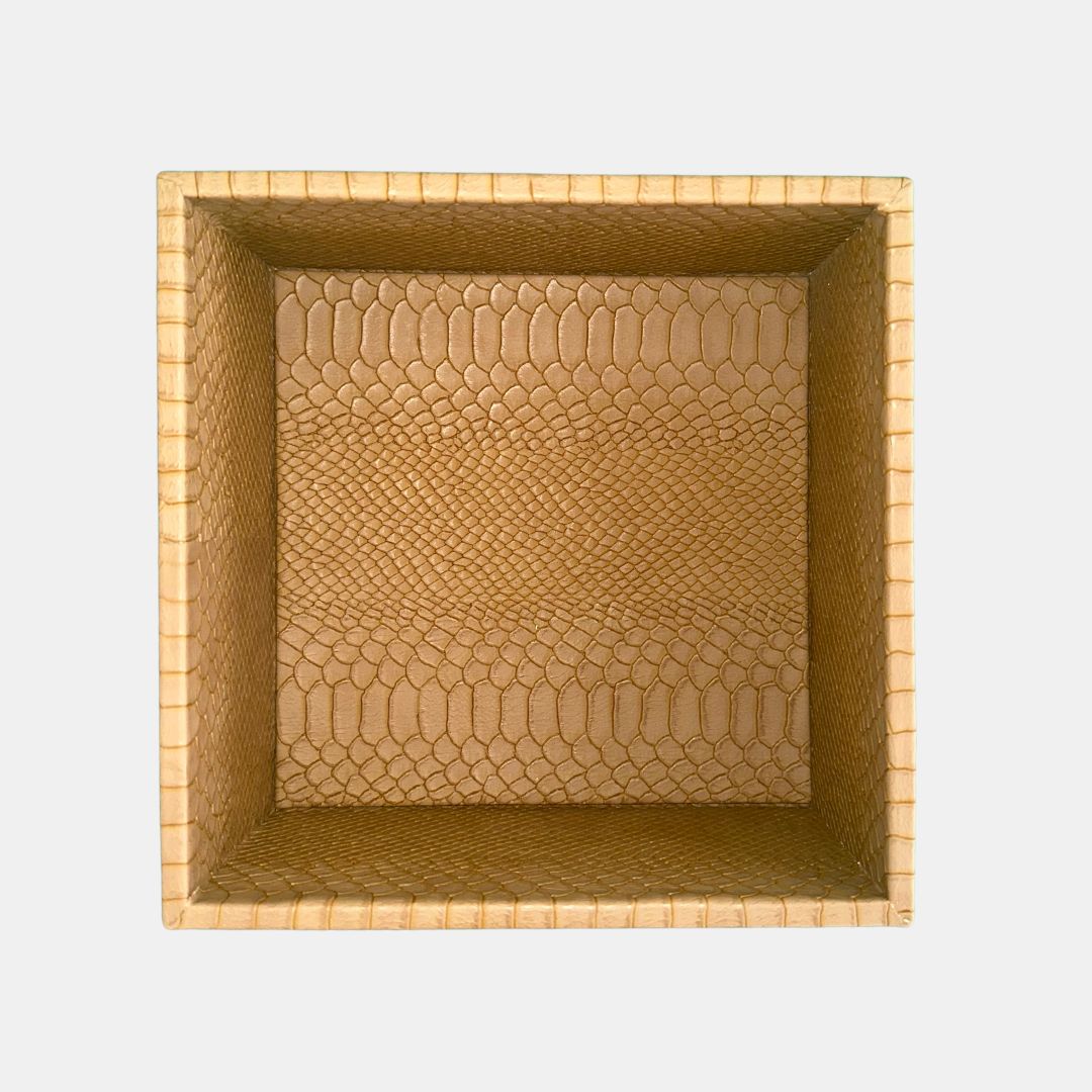 Bronze Flower - Synthetic Leather Box