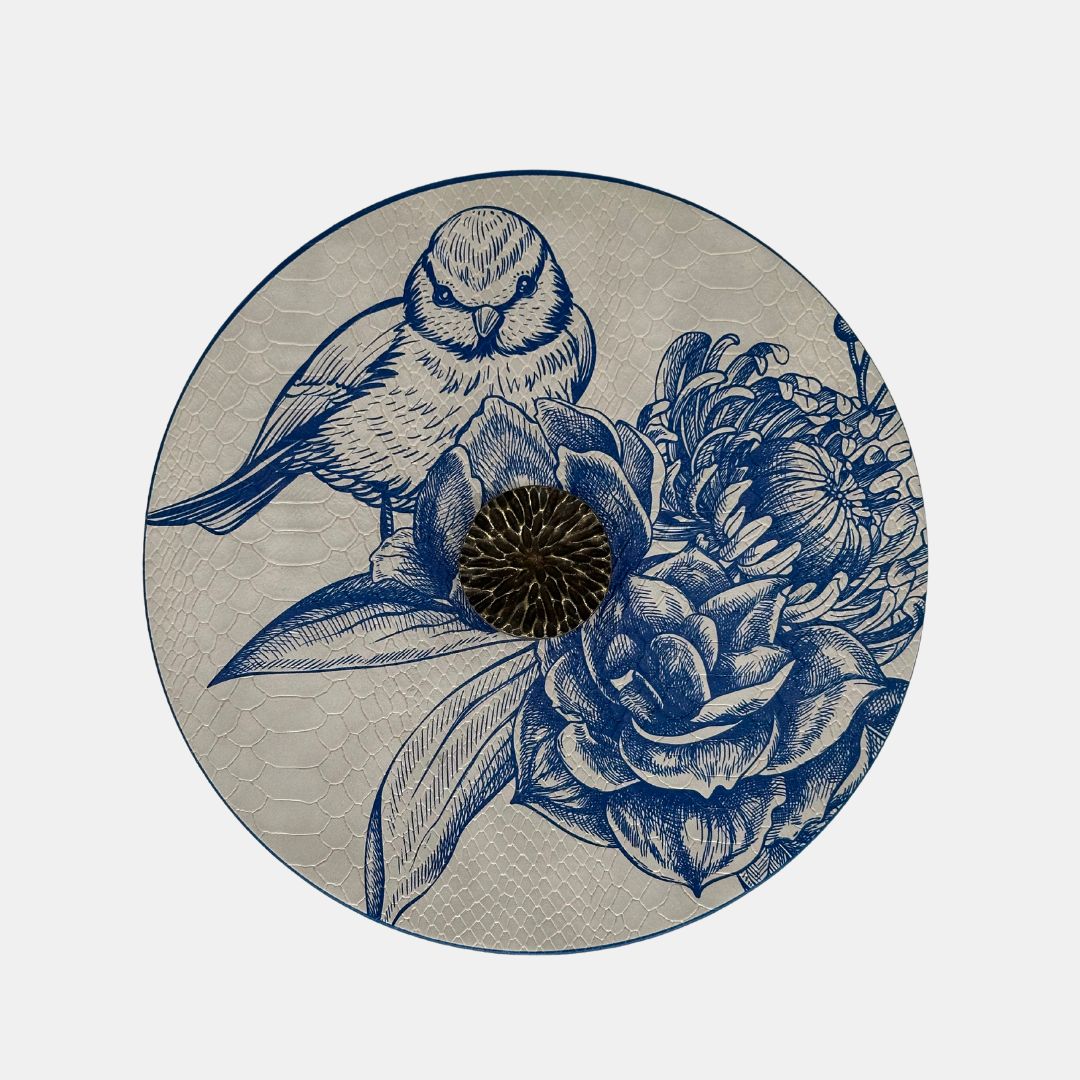 Blue Flowers - Henequen Tortilla Warmer