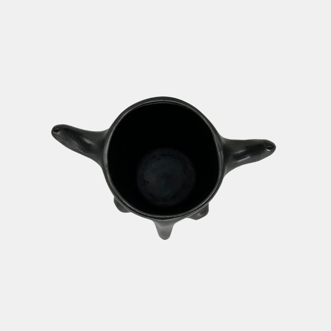 Face with horns vase
